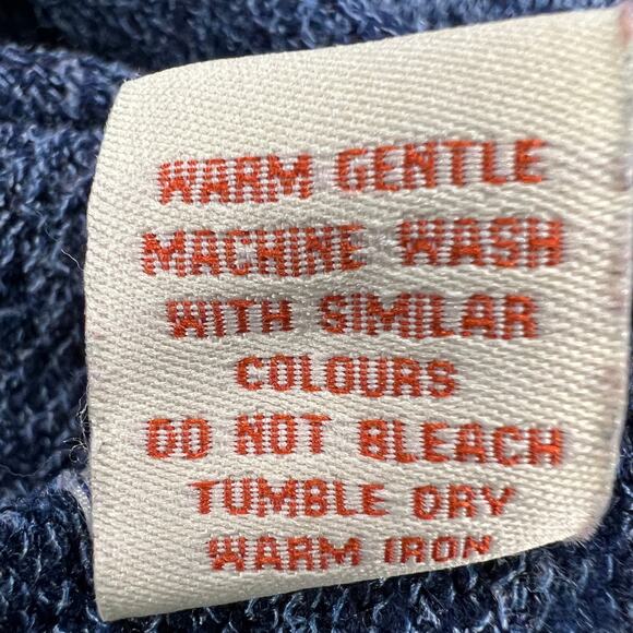 Aryeh Heather Blue A-Line Sweater Dress Large Patch Pockets Size M - Picture 9 of 11